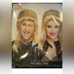 NEW in Pkg Adult BLONDE Mullet Wig Unisex Men Women TEENS